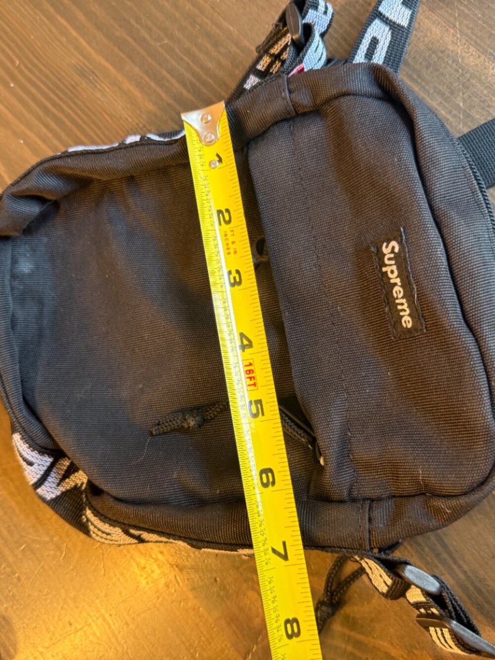 Supreme SS18 Shoulder Bag Black Cordura Logo Crossbod… - Gem